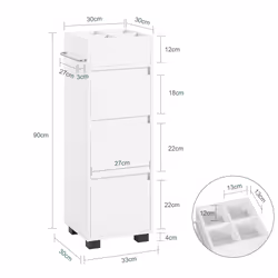 SoBuy BZR29-W bathroom storage cabinet - Additional view 4