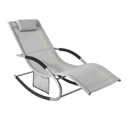 SoBuyÂ® OGS28-HG, Outdoor Garden Sunlounger Rocking Chair