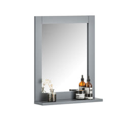 SoBuyÂ® FRG129-SG, Bathroom Wall Mirror with Storage Shelf
