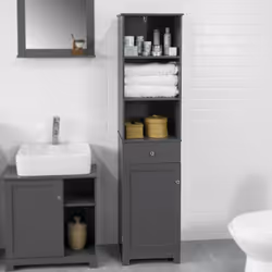 SoBuy BZR17-DG living room storage cabinets