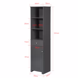 SoBuy BZR17-DG living room storage cabinets