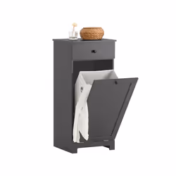 SoBuy BZR21-DG, Bathroom Laundry Basket Laundry Cabinet Bathroom