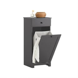 SoBuy BZR21-DG, Bathroom Laundry Basket Laundry Cabinet Bathroom
