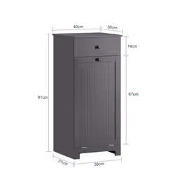SoBuy BZR21-DG, Bathroom Laundry Basket Laundry Cabinet Bathroom