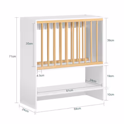 SoBuy KCR09-W shelve MDF - Additional view 4