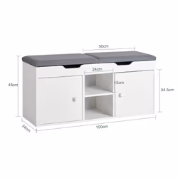 SoBuy FSR96-W shoe organizer Open