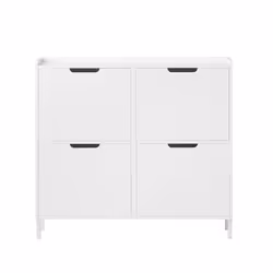 SoBuy FSR100-W, 4 Drawers Shoe Cabinet Shoe Rack Shoe Storage Cupboard
