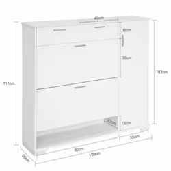 SoBuy FSR104-W, Hallway Shoe Cabinet Shoe Rack Shoe Storage