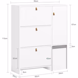 SoBuy FSR107-W shoe organizer Open