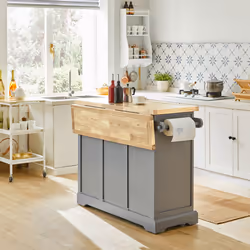 SoBuy FKW71-HG, Extendable Kitchen Storage Trolley Kitchen Island