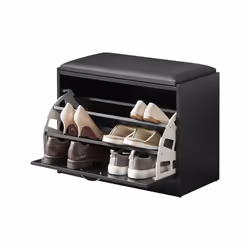 SoBuy FSR16-SCH, Hallway Shoe Bench Shoe Rack Shoe Cabinet , Black