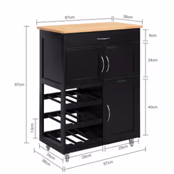 SoBuy FKW45-SCH food service cart - Additional view 4