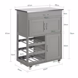SoBuy FKW45-HG food service cart - Additional view 4
