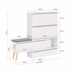 SoBuy FSR134-W shoe organizer Open - Additional view 5