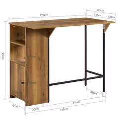 SoBuy FWT98-PF kitchen/dining table - Additional view 5