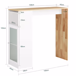 SoBuy FWT99-WN kitchen/dining table