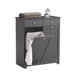 SoBuy BZR33-DG,Laundry Cabinet Laundry Chest Bathroom Cabinet