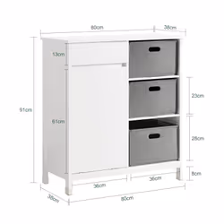 SoBuy BZR77-W bathroom storage cabinet - Additional view 4