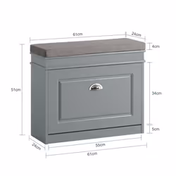 SoBuy FSR82-K-HG, Hallway Shoe Bench Shoe Rack Shoe Cabinet