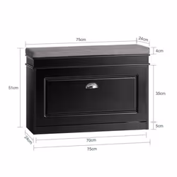 SoBuy FSR82-L-SCH, Hallway Shoe Bench Shoe Rack Shoe Cabinet