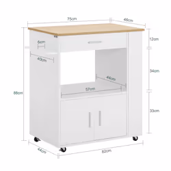 SoBuy FKW113-WN food service cart - Additional view 4