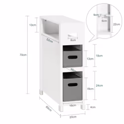 SoBuy BZR83-W bathroom storage cabinet - Additional view 4