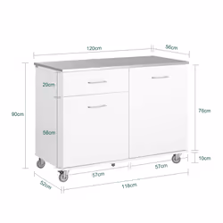 SoBuy FKW117-W food service cart - Additional view 4