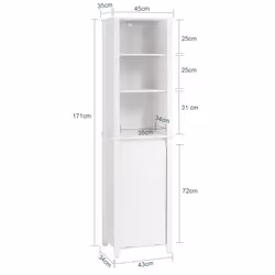SoBuy BZR102-W living room storage cabinets - Additional view 4