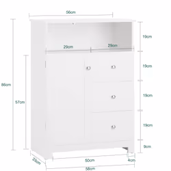 SoBuy BZR107-W bathroom storage cabinet