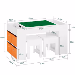 SoBuy KMB75-W kids desk MDF - Additional view 4