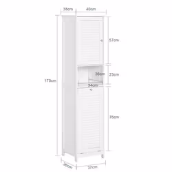 SoBuy BZR124-W living room storage cabinets - Additional view 4