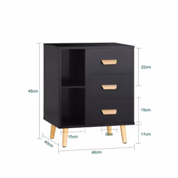SoBuy FBT95-SCH nightstand/bedside table
