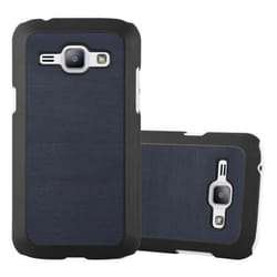 Cadorabo Hard Case for Samsung Galaxy J1 2015 case cover - WOODY BLUE