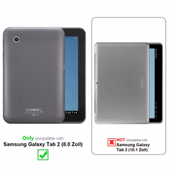 Cadorabo Tempered Glass for Samsung Galaxy TAB 2 (8 inch) Screen Protection 3D Touch for 9H Hardness Display Saver Protective Film