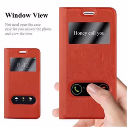Cadorabo DE-110140 mobile phone case 12.9 cm (5.1") Flip case Red