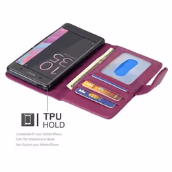 Cadorabo Case for Sony Xperia XA case cover - BORDEAUX PURPLE
