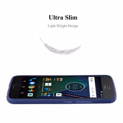 Cadorabo Case for Motorola MOTO G5 case cover - FROST DARK BLUE