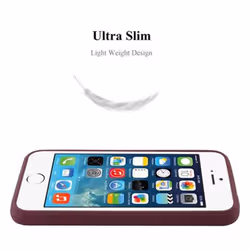Cadorabo Case for Apple iPhone 5 / iPhone 5S / iPhone SE case cover - FROST BORDEAUX PURPLE