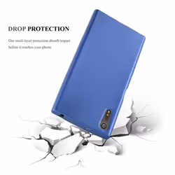 Cadorabo Case for Sony Xperia XZ / XZs case cover - METALLIC BLUE
