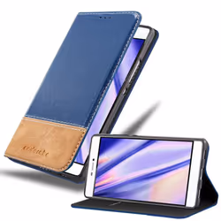 Cadorabo Case for Huawei P8 case cover - DARK BLUE BROWN