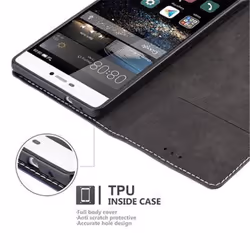 Cadorabo Case for Huawei P8 case cover - DARK BLUE BROWN