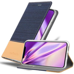 Cadorabo Case for Apple iPhone X / XS case cover - DARK BLUE BROWN