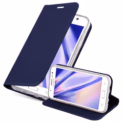 Cadorabo Case for Samsung Galaxy J5 2015 case cover - CLASSY DARK BLUE