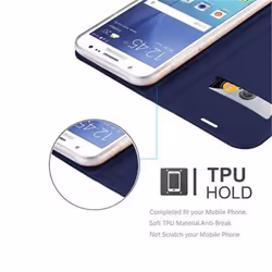 Cadorabo Case for Samsung Galaxy J5 2015 case cover - CLASSY DARK BLUE
