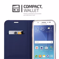 Cadorabo Case for Samsung Galaxy J5 2015 case cover - CLASSY DARK BLUE