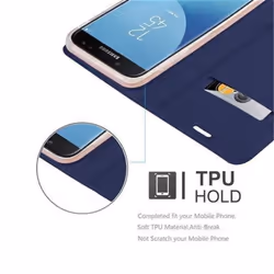 Cadorabo Case for Samsung Galaxy J7 2017 case cover - CLASSY DARK BLUE