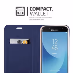 Cadorabo Case for Samsung Galaxy J7 2017 case cover - CLASSY DARK BLUE