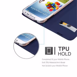 Cadorabo Case for Samsung Galaxy S4 case cover - CLASSY DARK BLUE