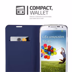Cadorabo Case for Samsung Galaxy S4 case cover - CLASSY DARK BLUE