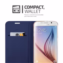 Cadorabo Case for Samsung Galaxy S6 case cover - CLASSY DARK BLUE